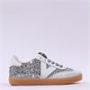 Victoria Berlin Laced Glitter Trainer - Silver Leopard